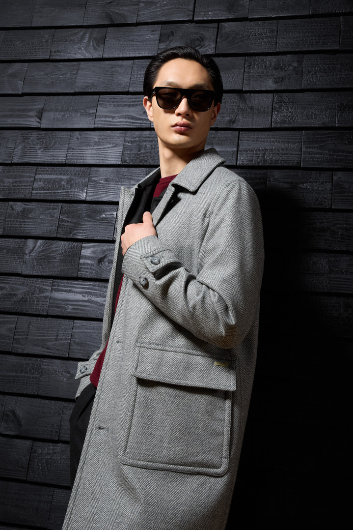 Coat in Pure Italian Wool Crafted Using a Loro Piana Fabric Gray photo 11 | Woolrich
