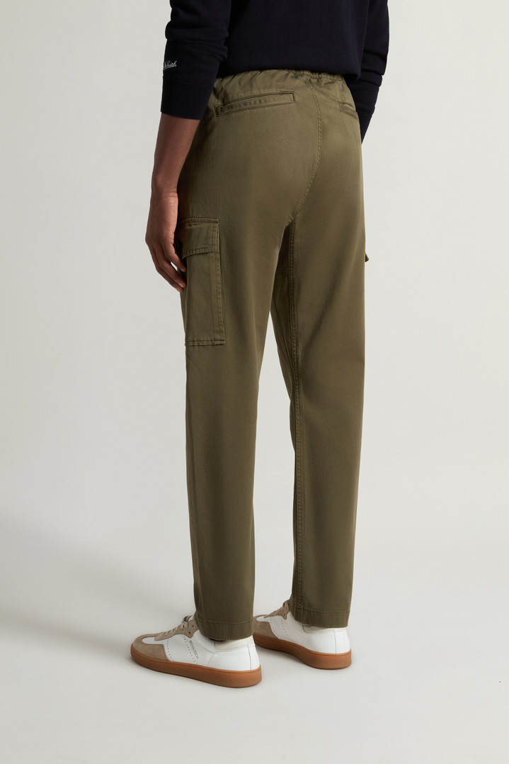 Garment-Dyed Cargo Pants with Belt Green photo 3 | Woolrich
