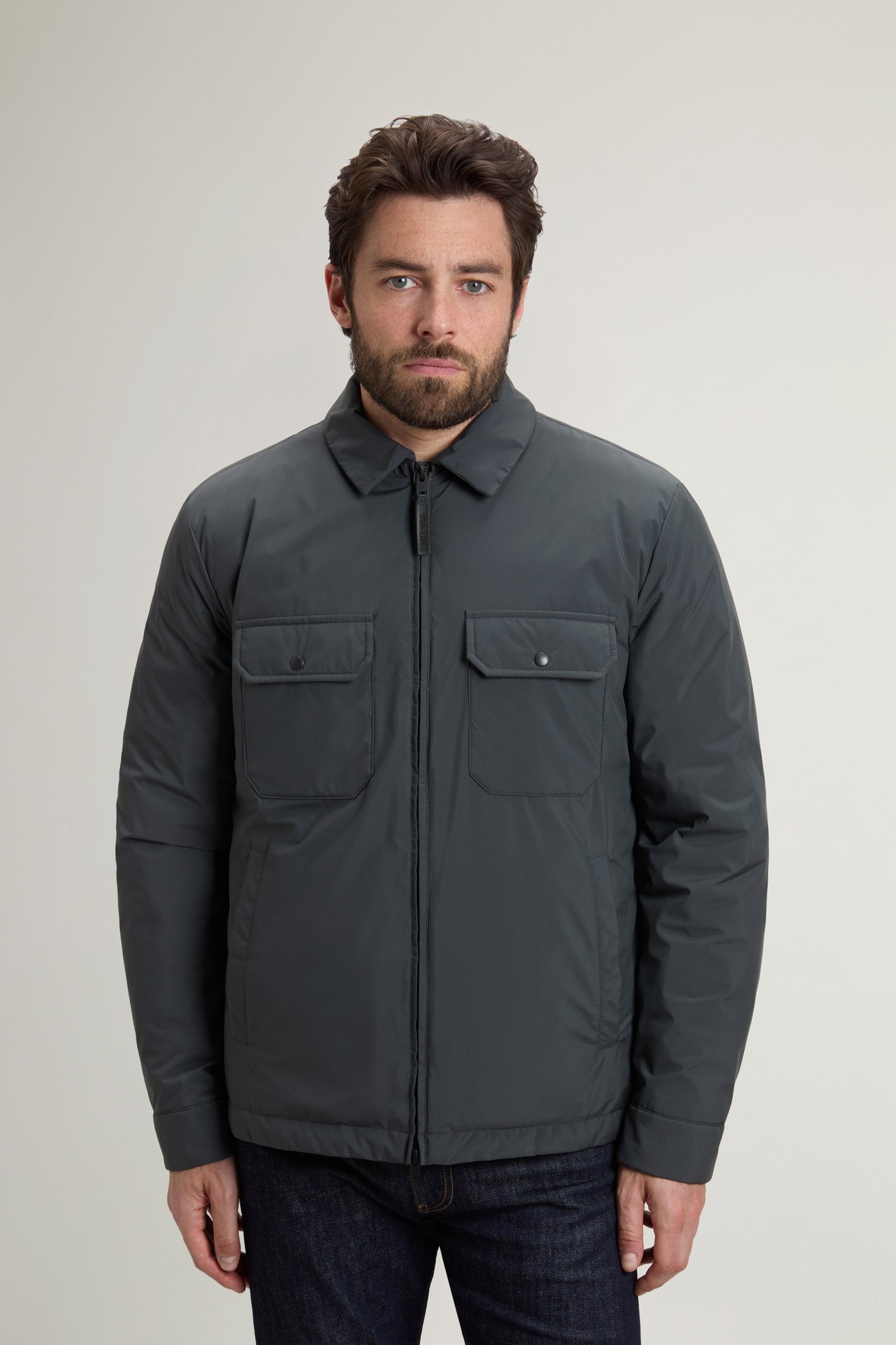 Cloud Padded Overshirt Gray photo 1 | Woolrich