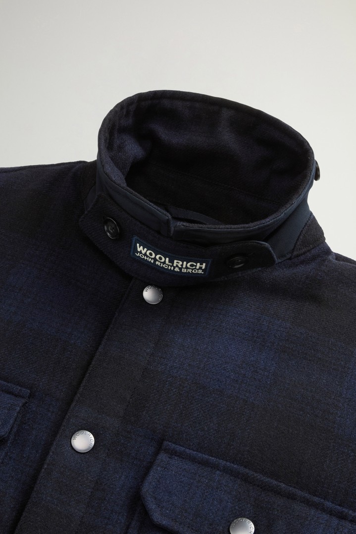 Surchemise Alaskan Check en laine italienne mélangée recyclée Bleu photo 3 | Woolrich