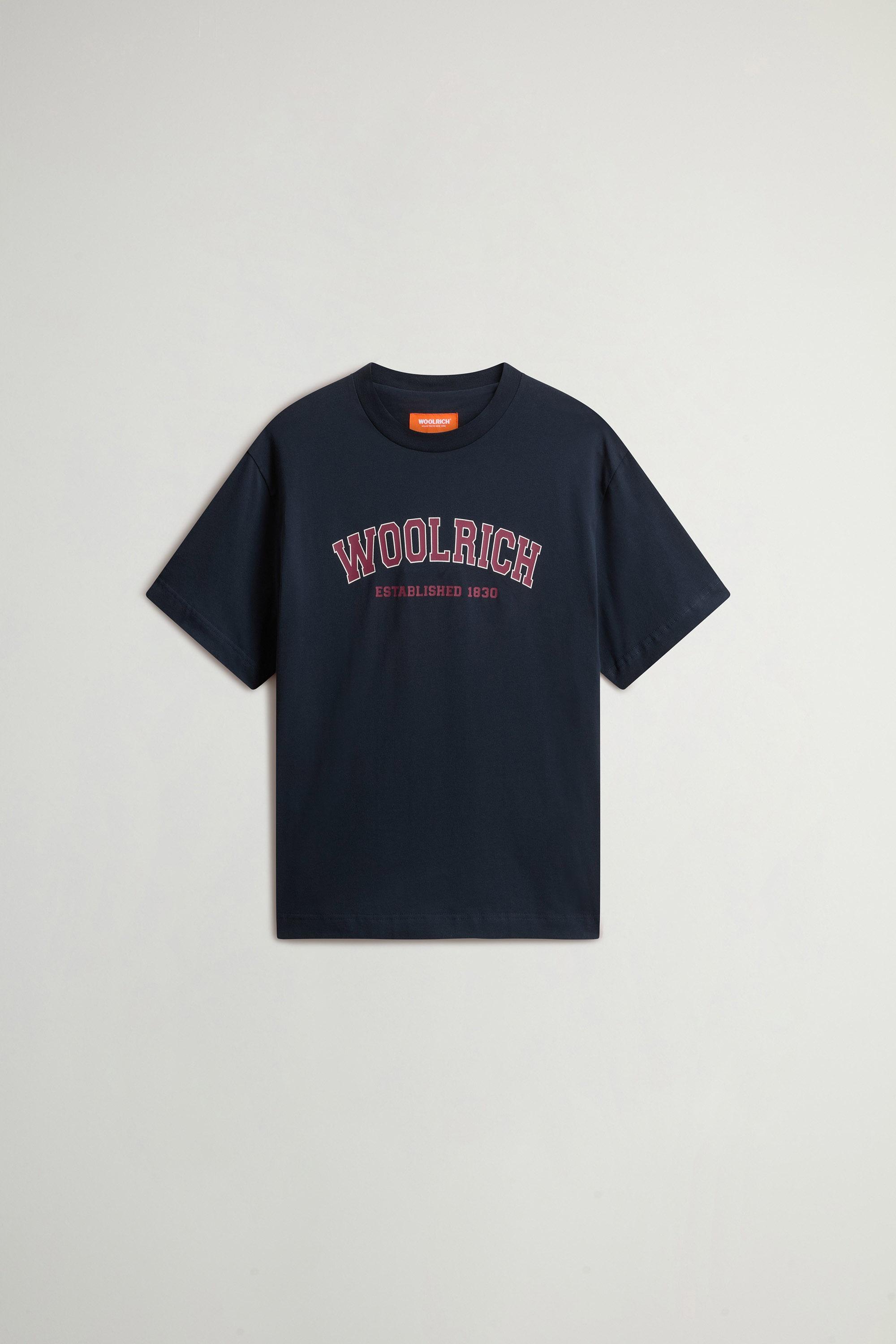 Boys’ T-Shirt in Pure Cotton with Print Blue photo 1 | Woolrich