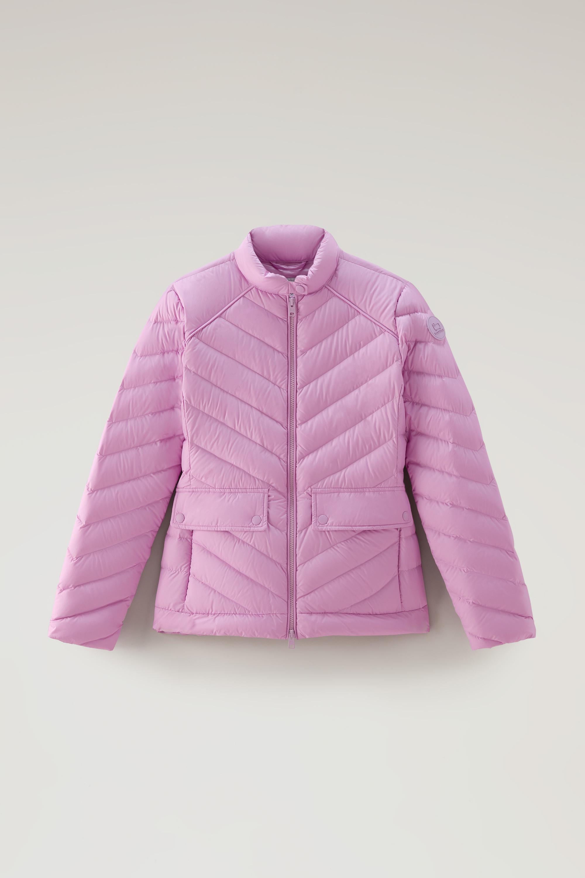 Short Padded Jacket with Chevron Quilting Pink photo 1 | Woolrich