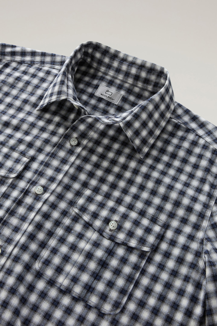 Pure Cotton Checked Shirt Blue photo 2 | Woolrich