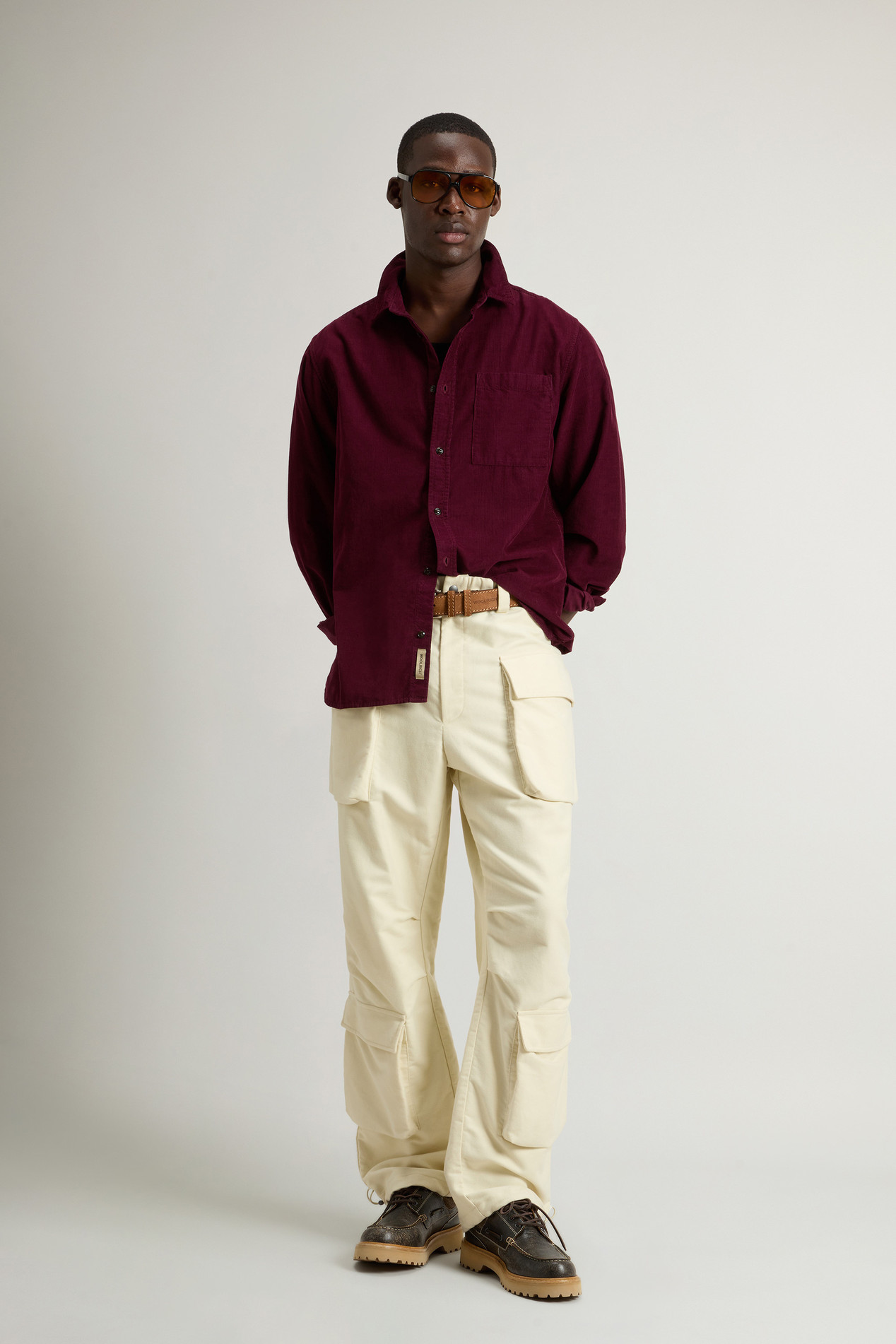 CORDUROY MACKEY SHIRT GD Burgundy photo 2 | Woolrich