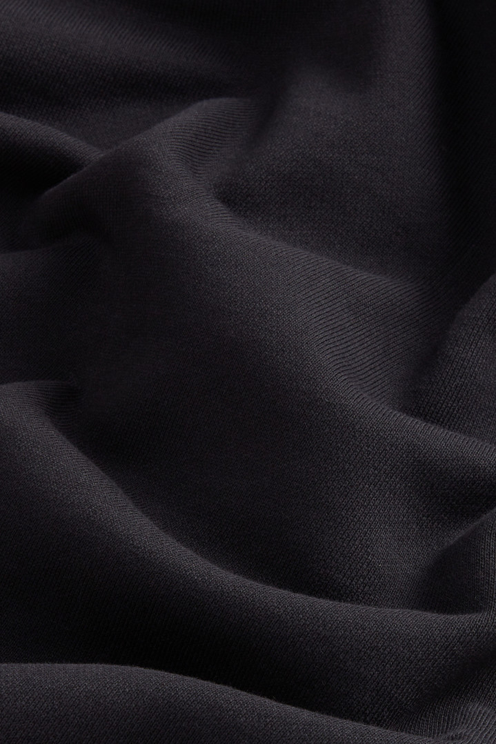 Hybrid Pure Cotton and Nylon Turtleneck Sweatshirt Black photo 6 | Woolrich