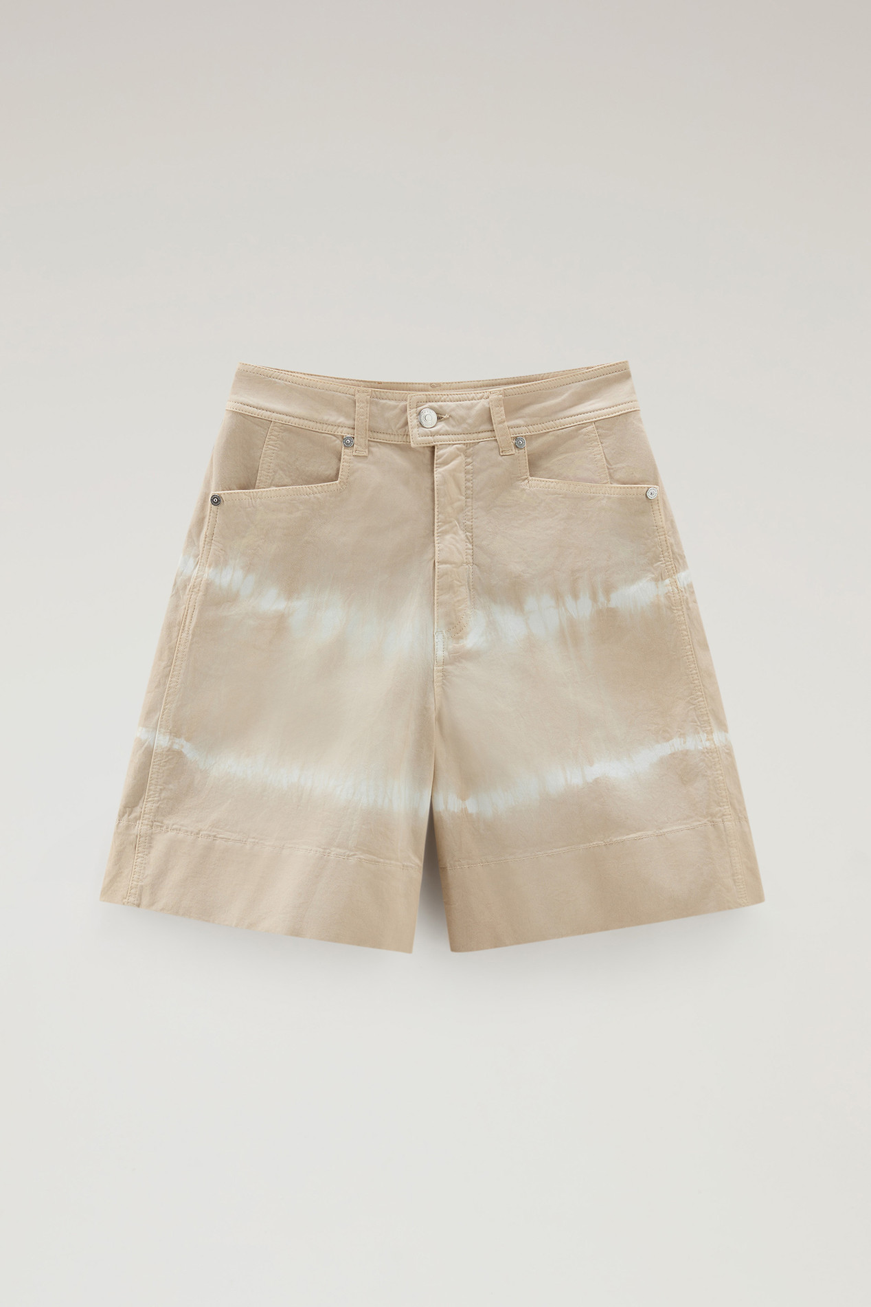 COTTON TWILL TIE DYE SHORT Beige photo 1 | Woolrich