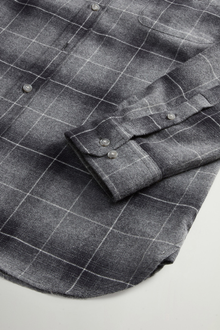 Pure Cotton Flannel Checked Shirt Gray photo 7 | Woolrich