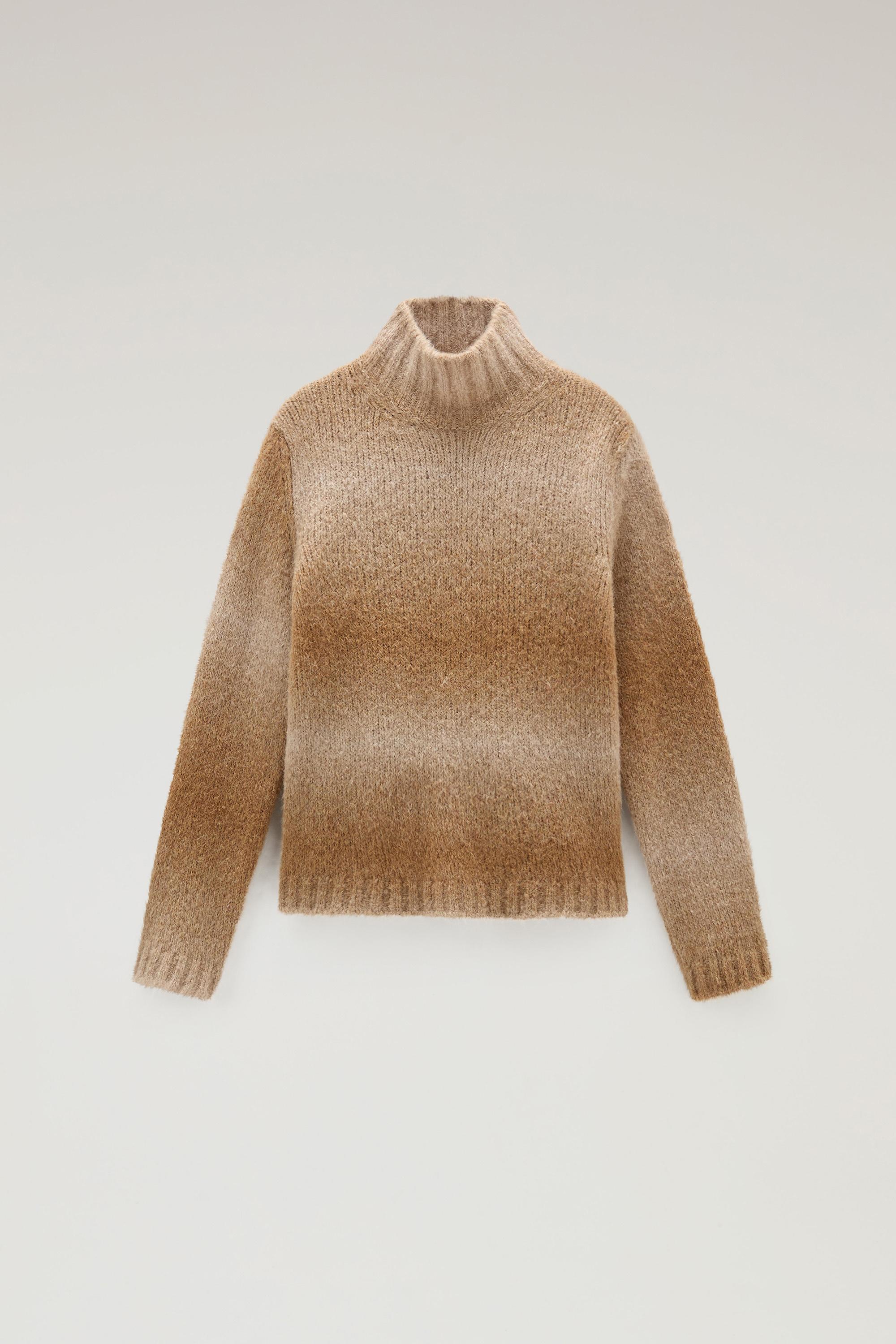 Turtleneck Sweater in Alpaca Blend with Dégradé Effect Beige photo 1 | Woolrich