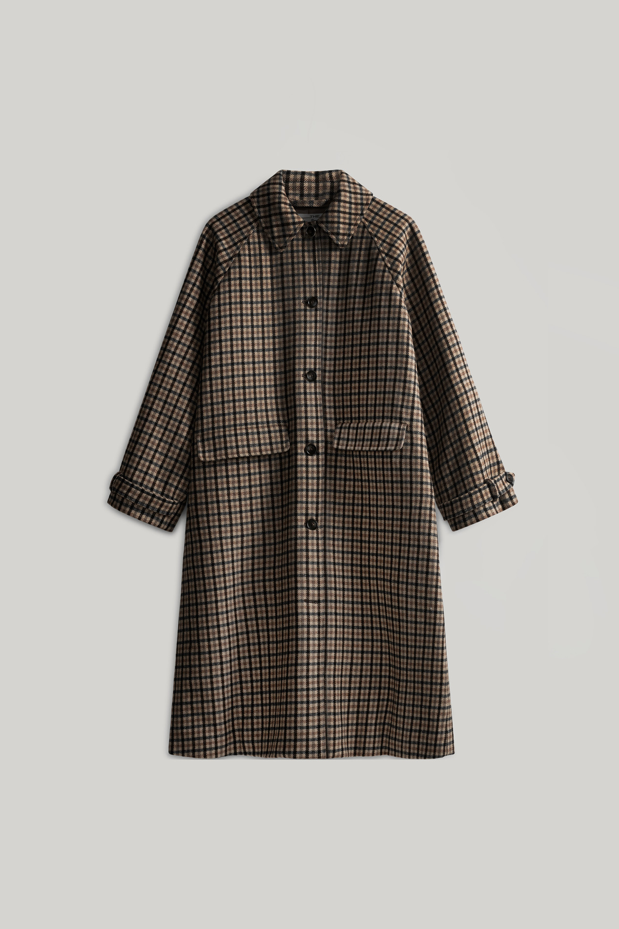 Check Coat in Italian Wool Blend - Daniëlle Cathari / Woolrich Brown photo 1 | Woolrich