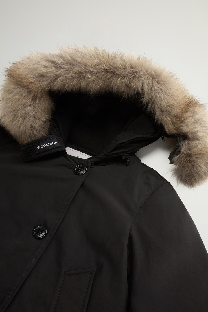 Arctic Parka in Ramar Cloth with Four Pockets and Detachable Fur Black photo 7 | Woolrich