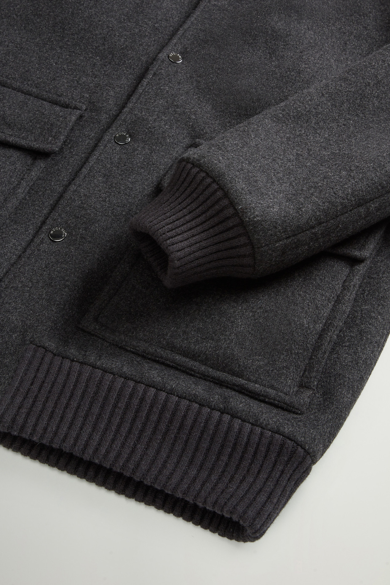 Miles Bomber Jacket in Wool Blend Gray photo 7 | Woolrich