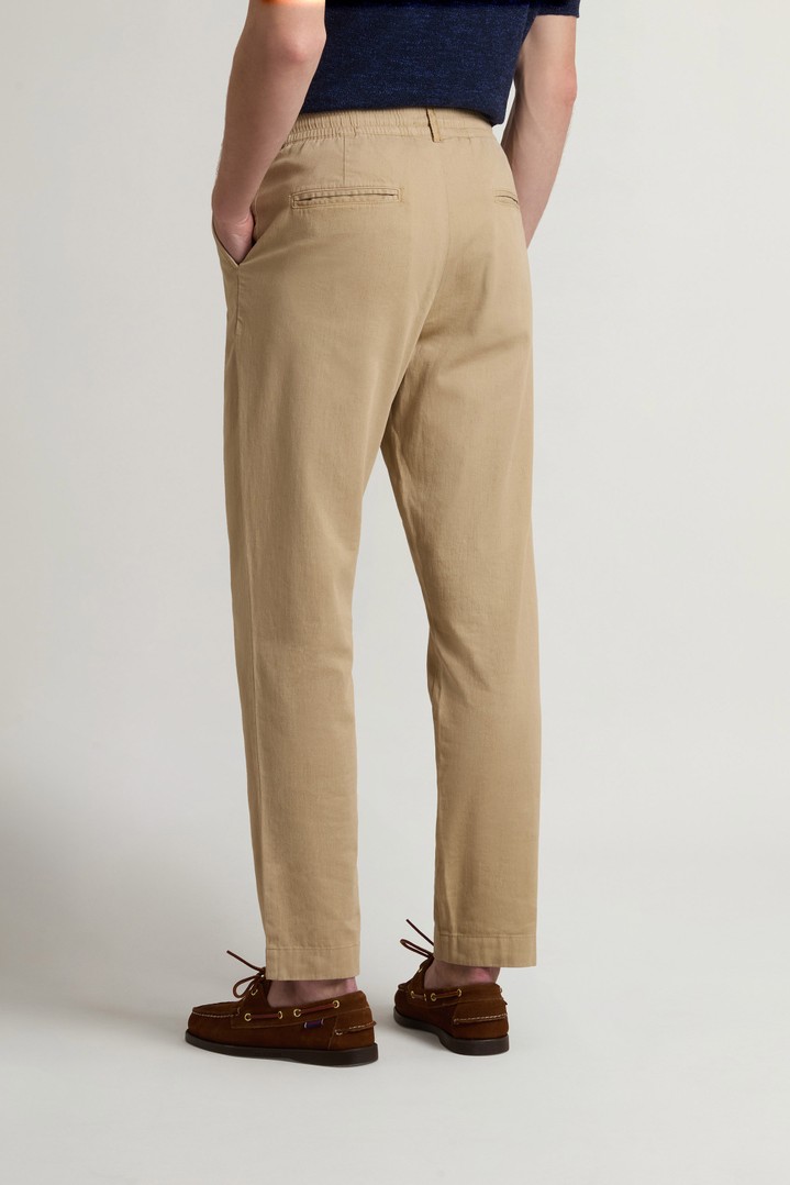 LINEN BLEND MILTON PANT GD Beige photo 2 | Woolrich