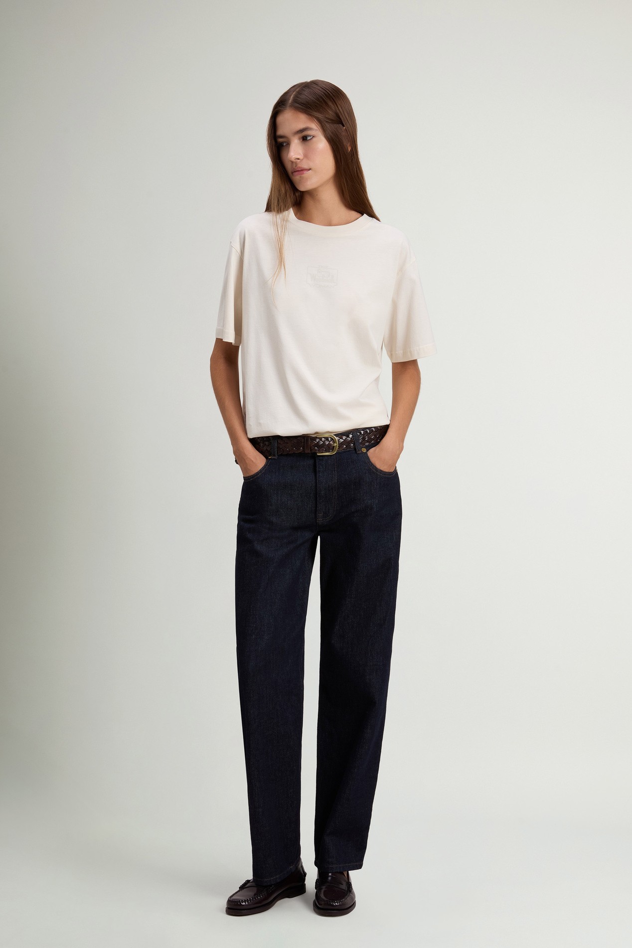 T-Shirt in Pure Pima Cotton White photo 2 | Woolrich