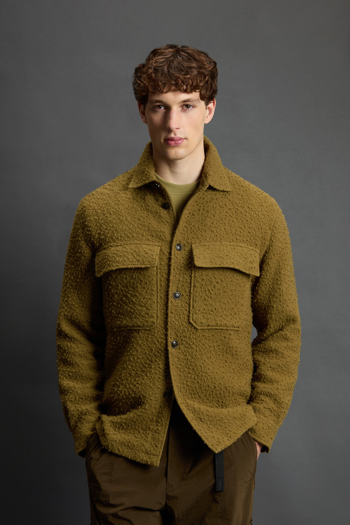 Overshirt in Italian Virgin Wool Blend from Casentino by Todd Snyder Green photo 1 | Woolrich