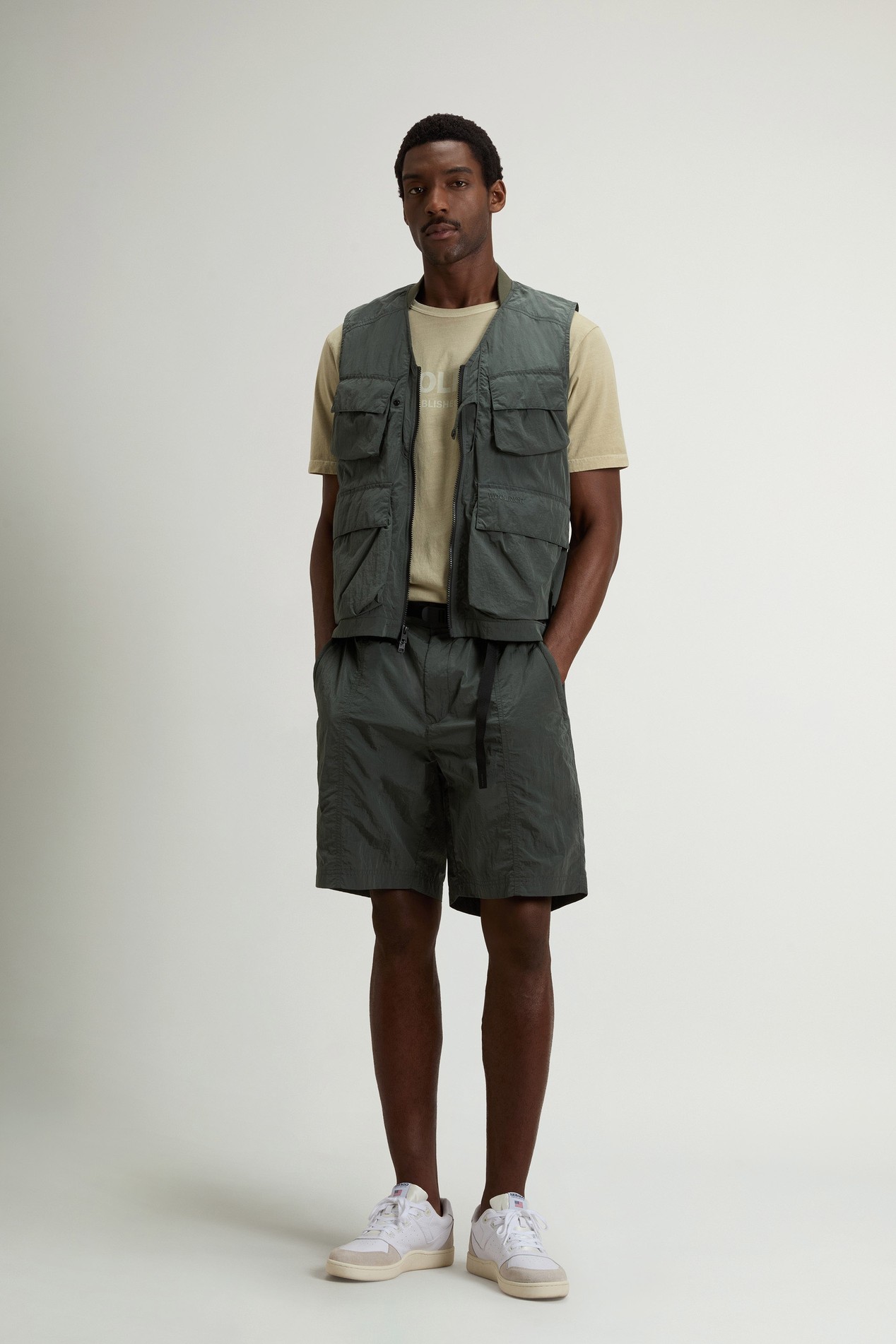 Vest in Olmetex Nylon Green photo 2 | Woolrich