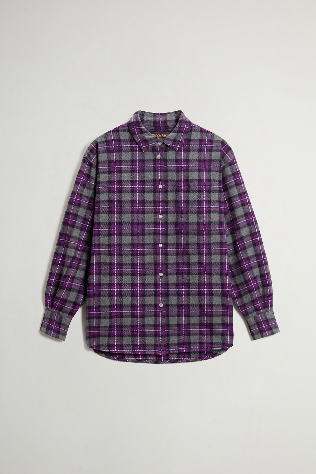 Pure Cotton Flannel Checked Shirt Purple photo 5 | Woolrich
