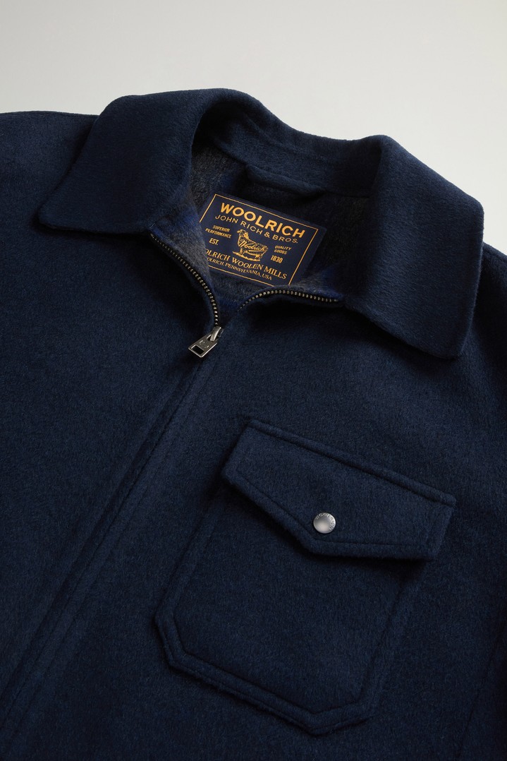 Jacket in Double-Face Wool Blend Blue photo 6 | Woolrich