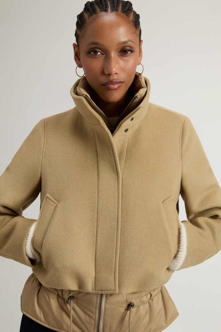 Double Jacket in Wool Blend with Turtleneck Beige photo 4 | Woolrich
