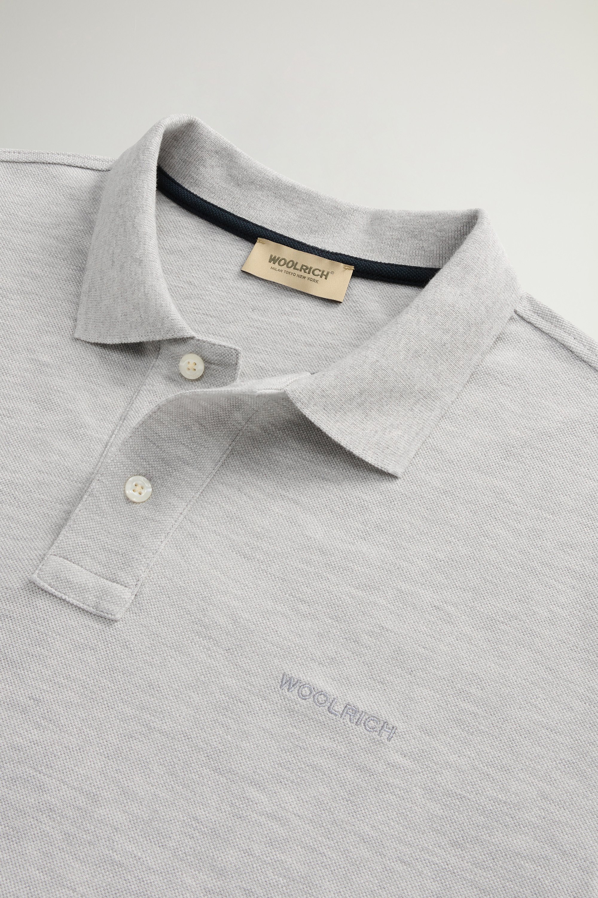 Pure Cotton Pique Polo Gray photo 6 | Woolrich