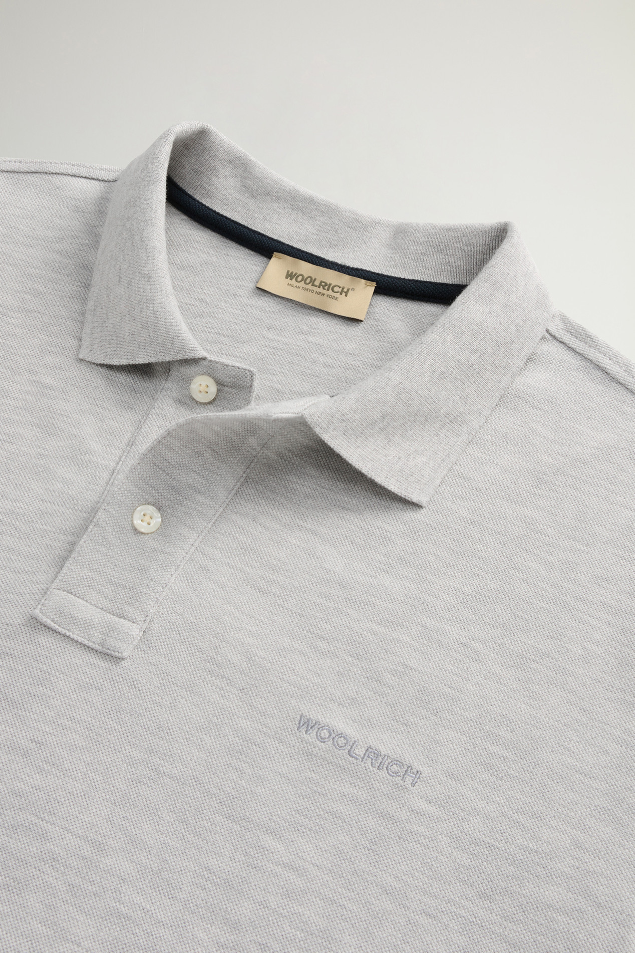 Pure Cotton Pique Polo Gray photo 6 | Woolrich