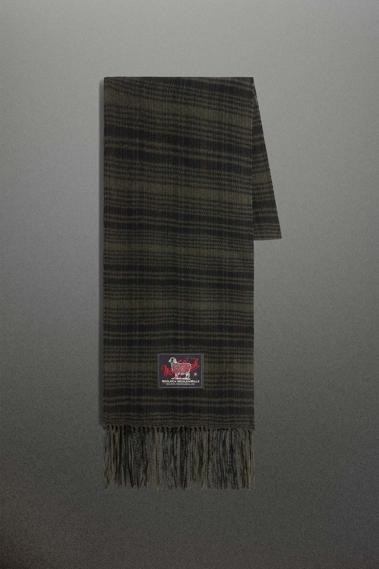 Pure Virgin Wool Scarf with Fringing Gray photo 1 | Woolrich
