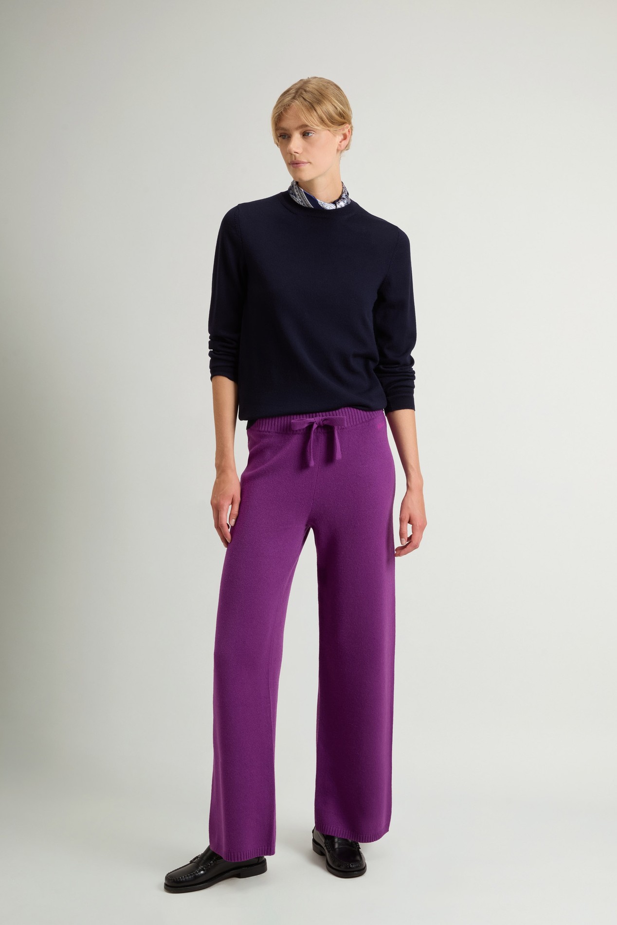 Pantalon en laine et cachemire Violet photo 2 | Woolrich