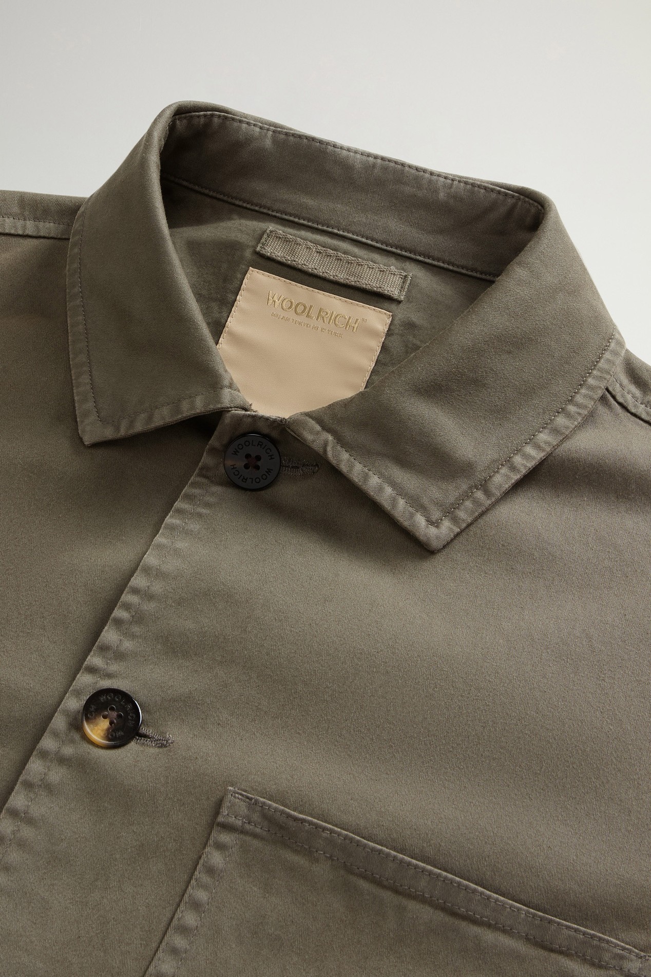 COTTON TWILL CHORE JACKET GD Green photo 6 | Woolrich