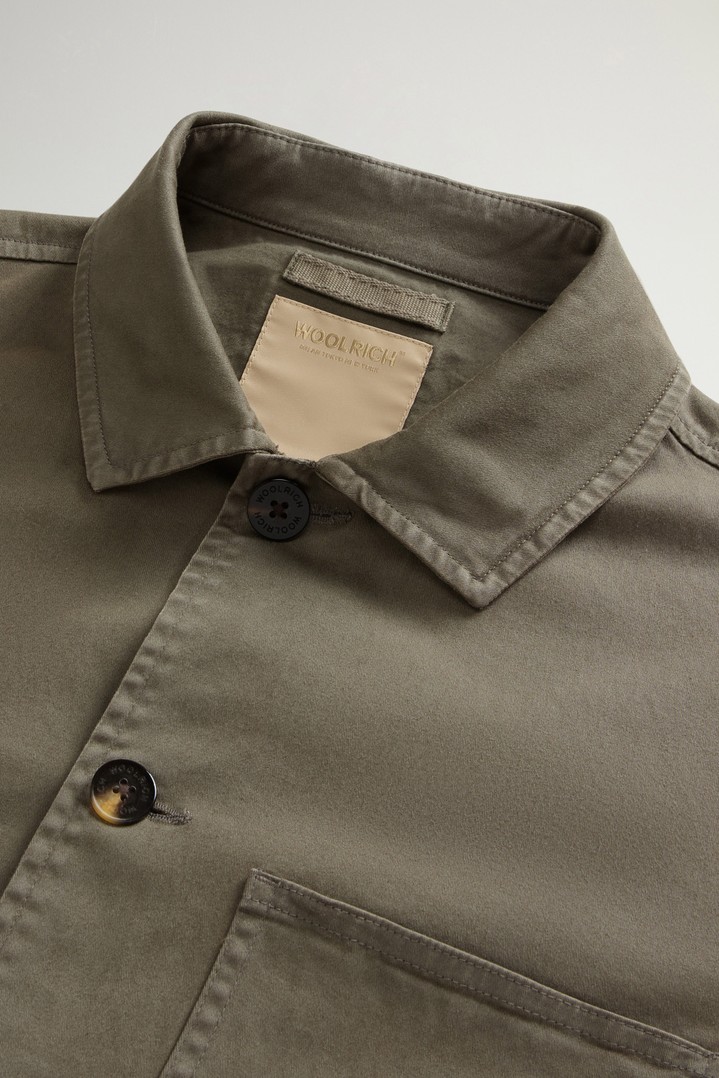 COTTON TWILL CHORE JACKET GD Green photo 6 | Woolrich