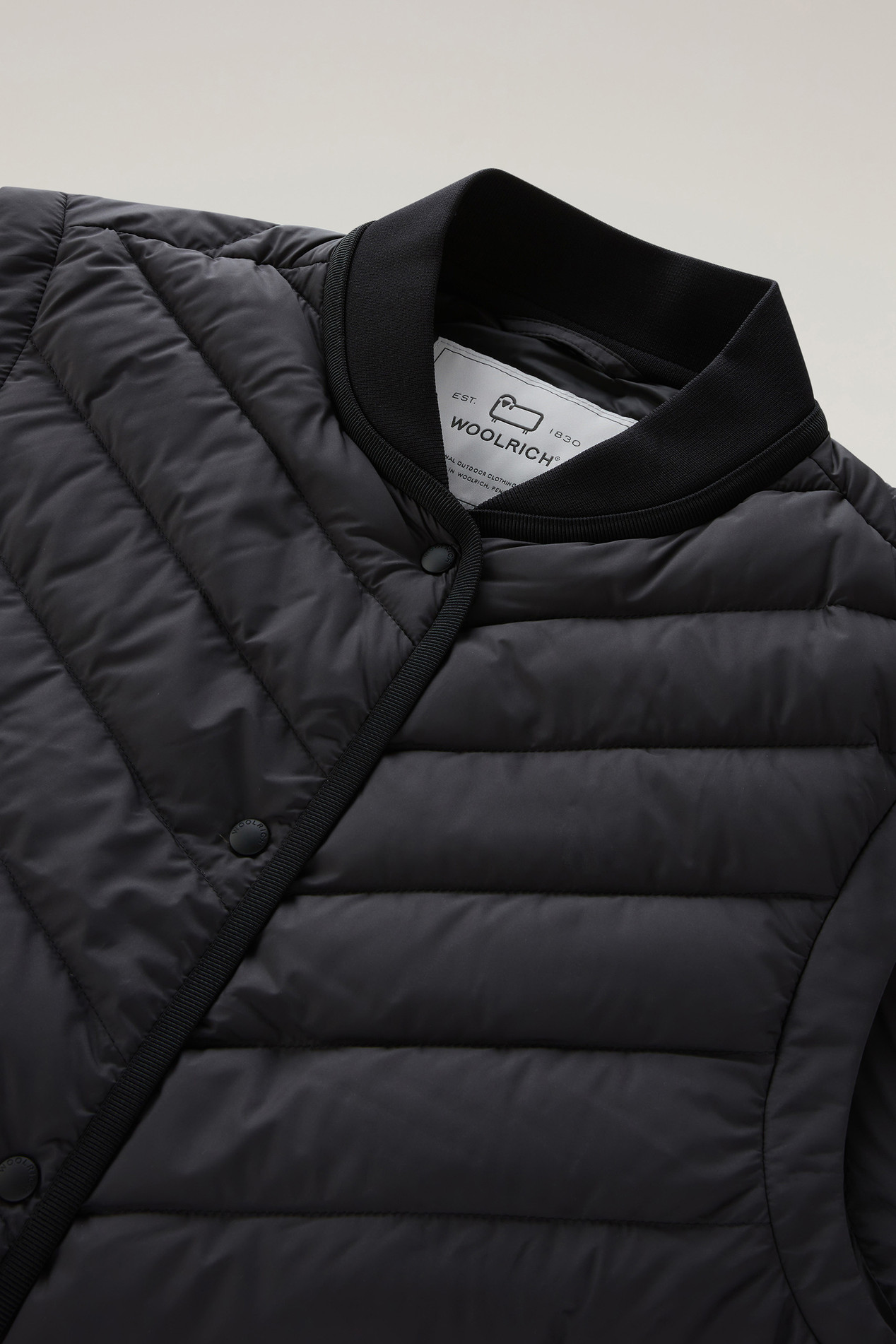 Microfiber Vest with Chevron Quilting Black photo 2 | Woolrich