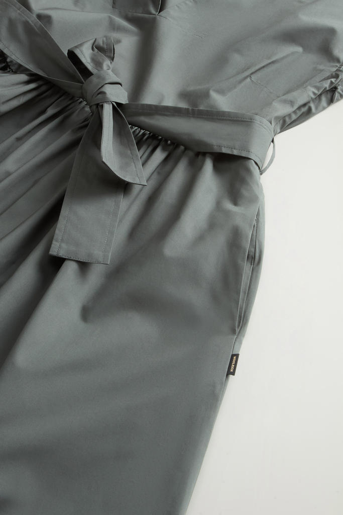 POPLIN SHORT DRESS Green photo 6 | Woolrich