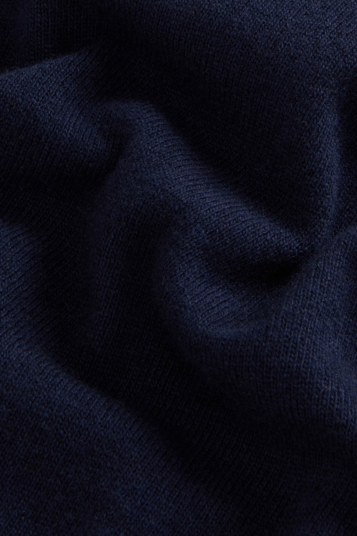 Crewneck Sweater in Wool and Cashmere Blend Blue photo 6 | Woolrich
