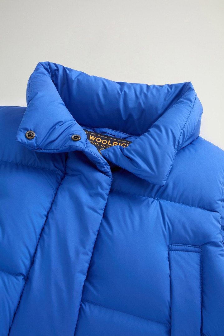 Quilted Vest in Microfiber with Stand-Up Collar Blue photo 2 | Woolrich