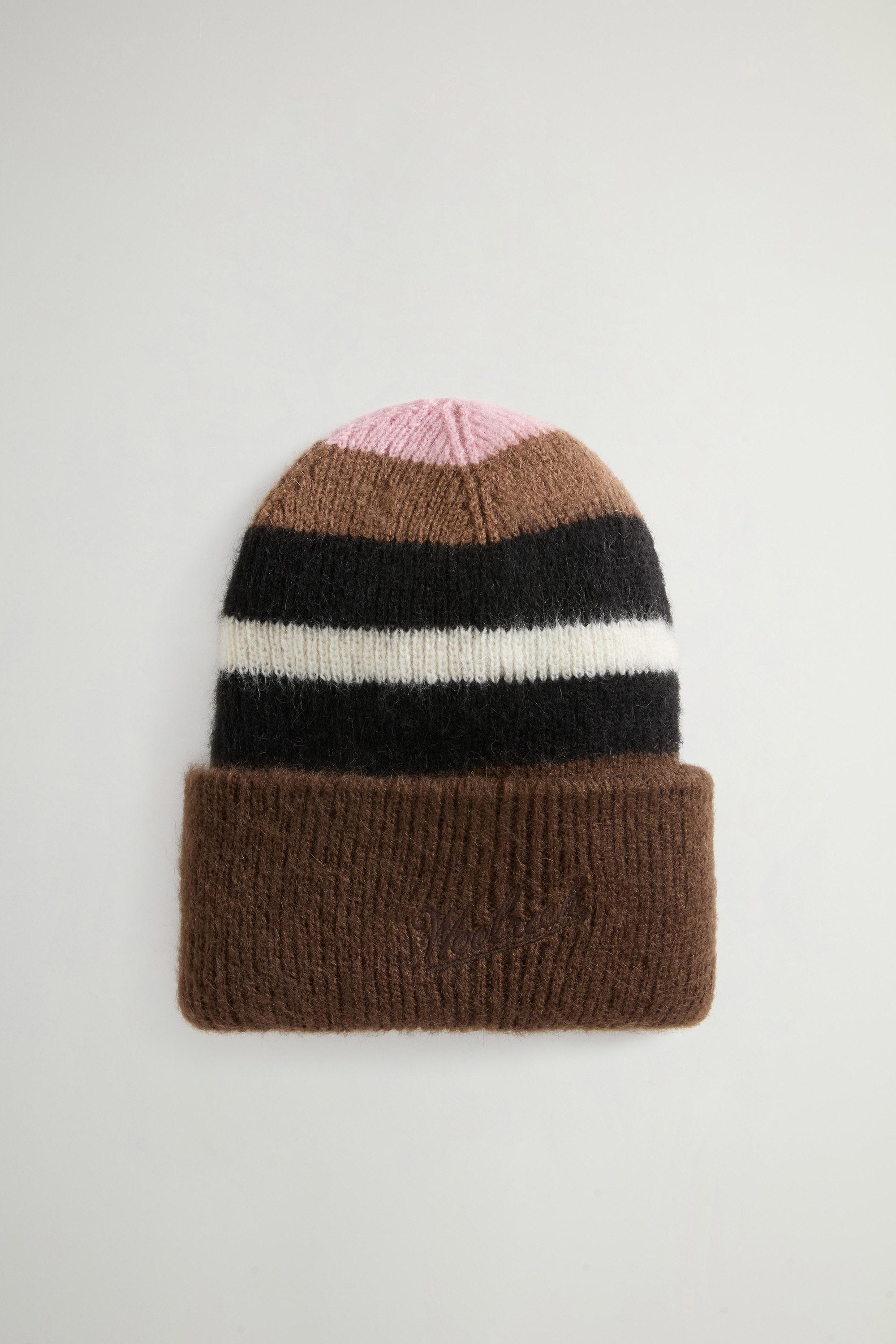 Bonnet à rayures en mohair mélangé Violet photo 1 | Woolrich