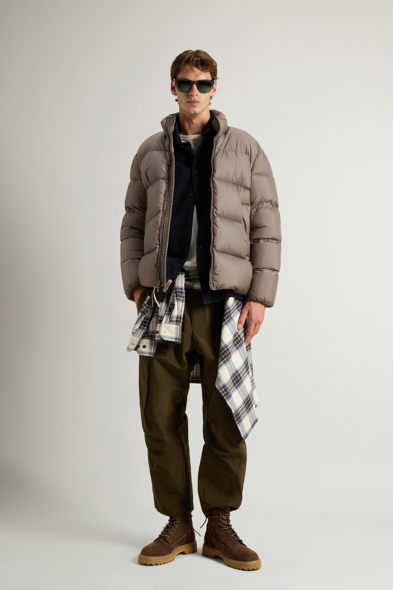Cloud Down Jacket in Microfiber Brown photo 2 | Woolrich