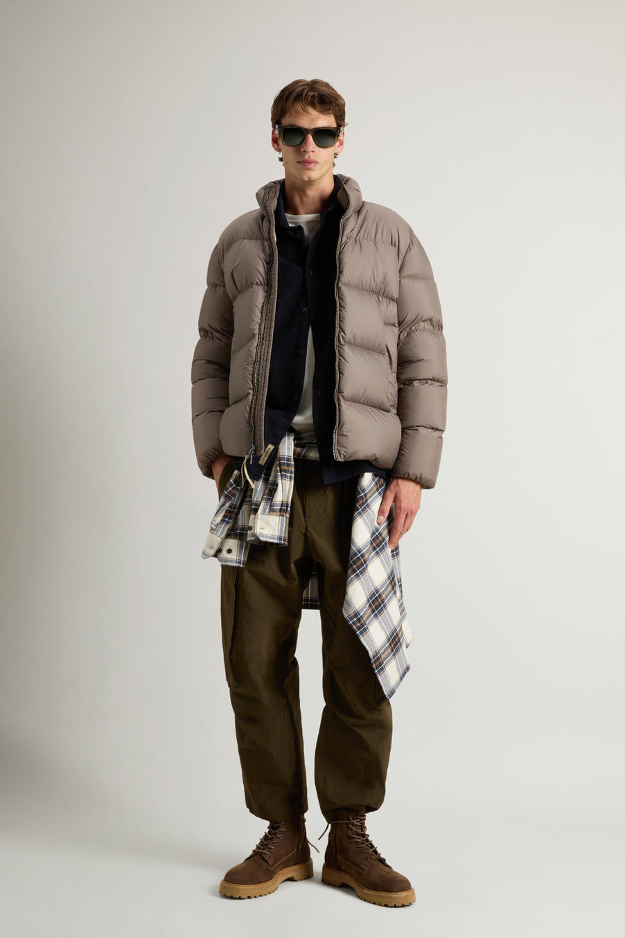 Cloud Down Jacket in Microfiber Brown photo 1 | Woolrich