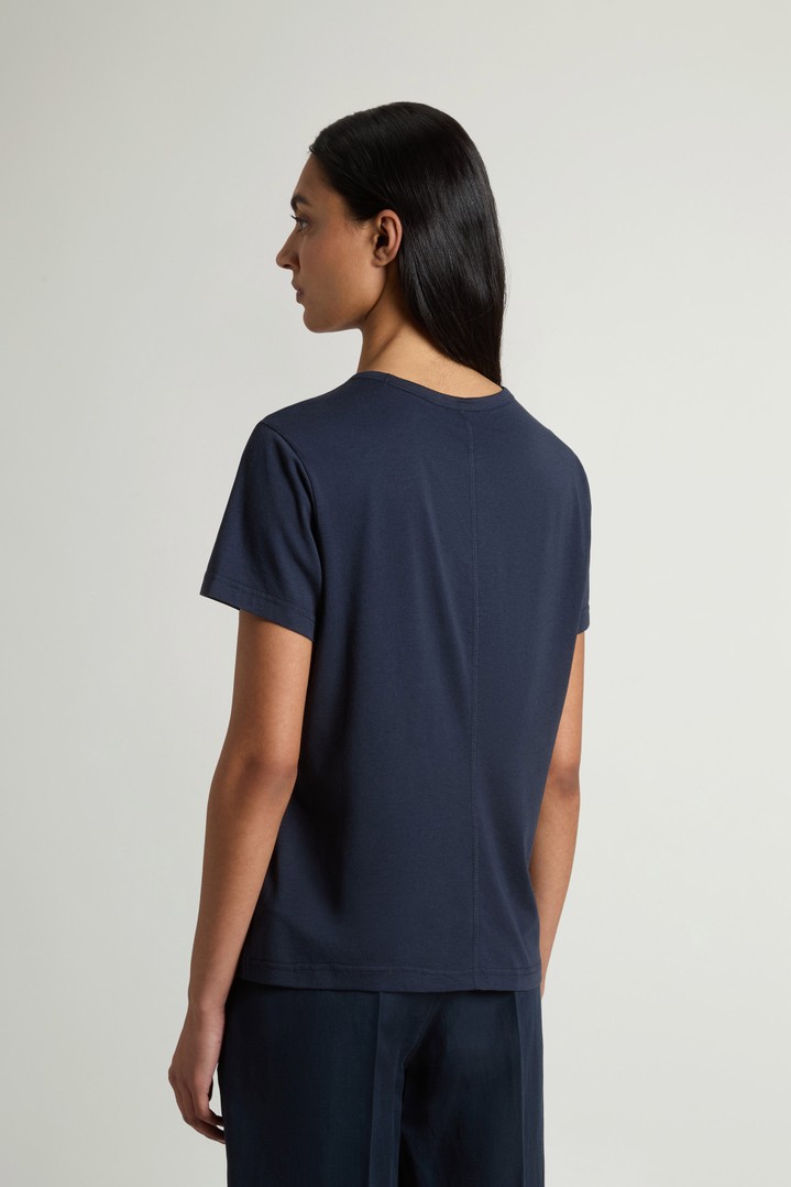 LUXE JERSEY T-SHIRT Blue photo 3 | Woolrich