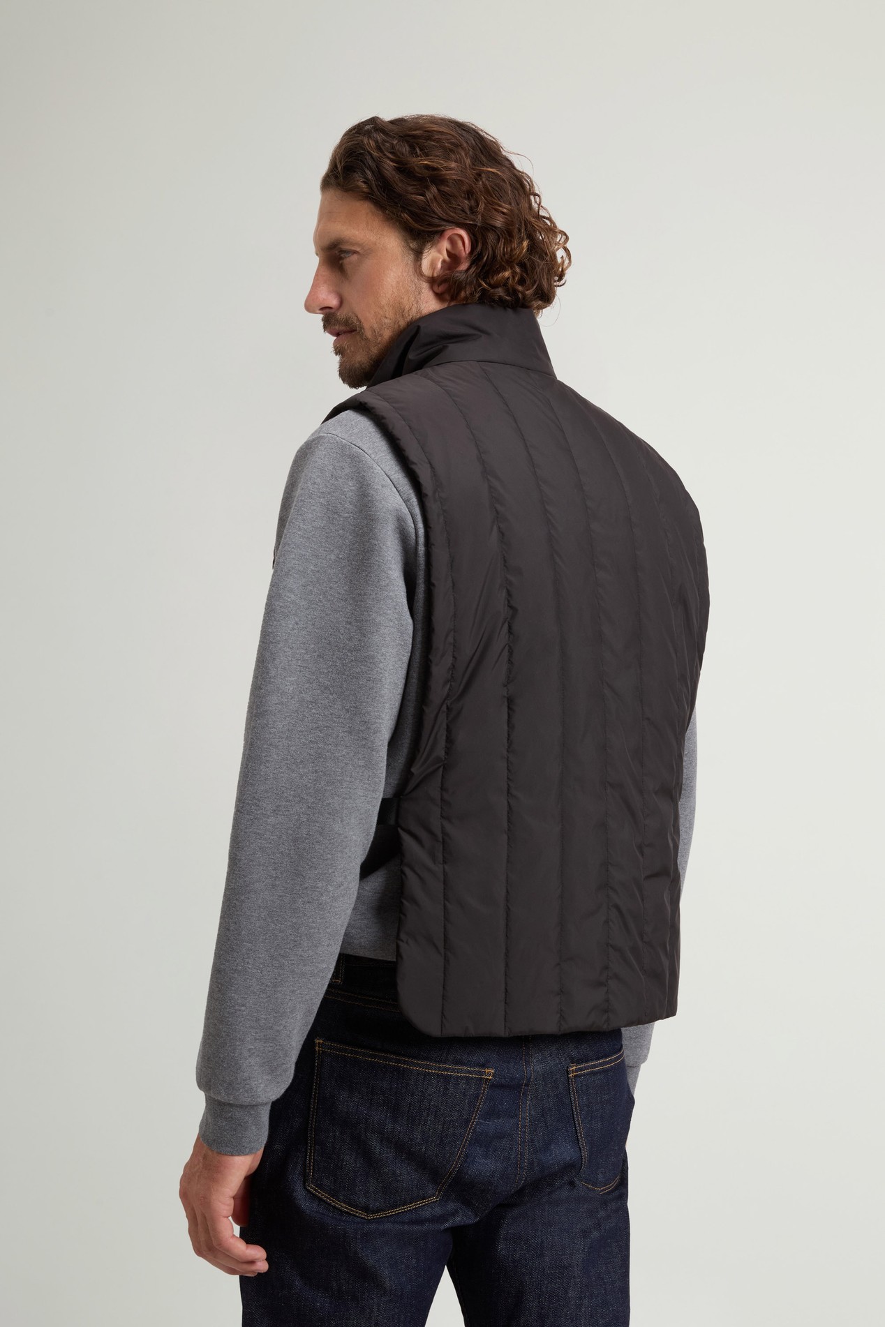 PADDED BIB-MICROFIBER Black photo 3 | Woolrich