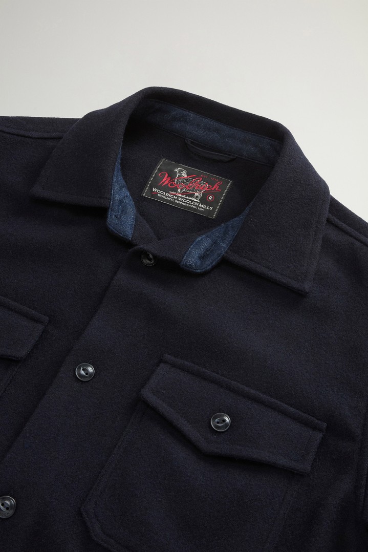 Ranger Overshirt in Recycled Italian Wool Blend Blue photo 2 | Woolrich