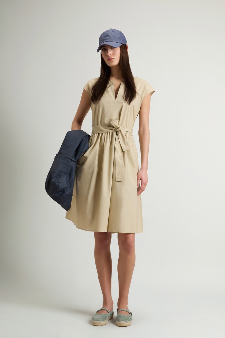 POPLIN SHORT DRESS Beige photo 2 | Woolrich