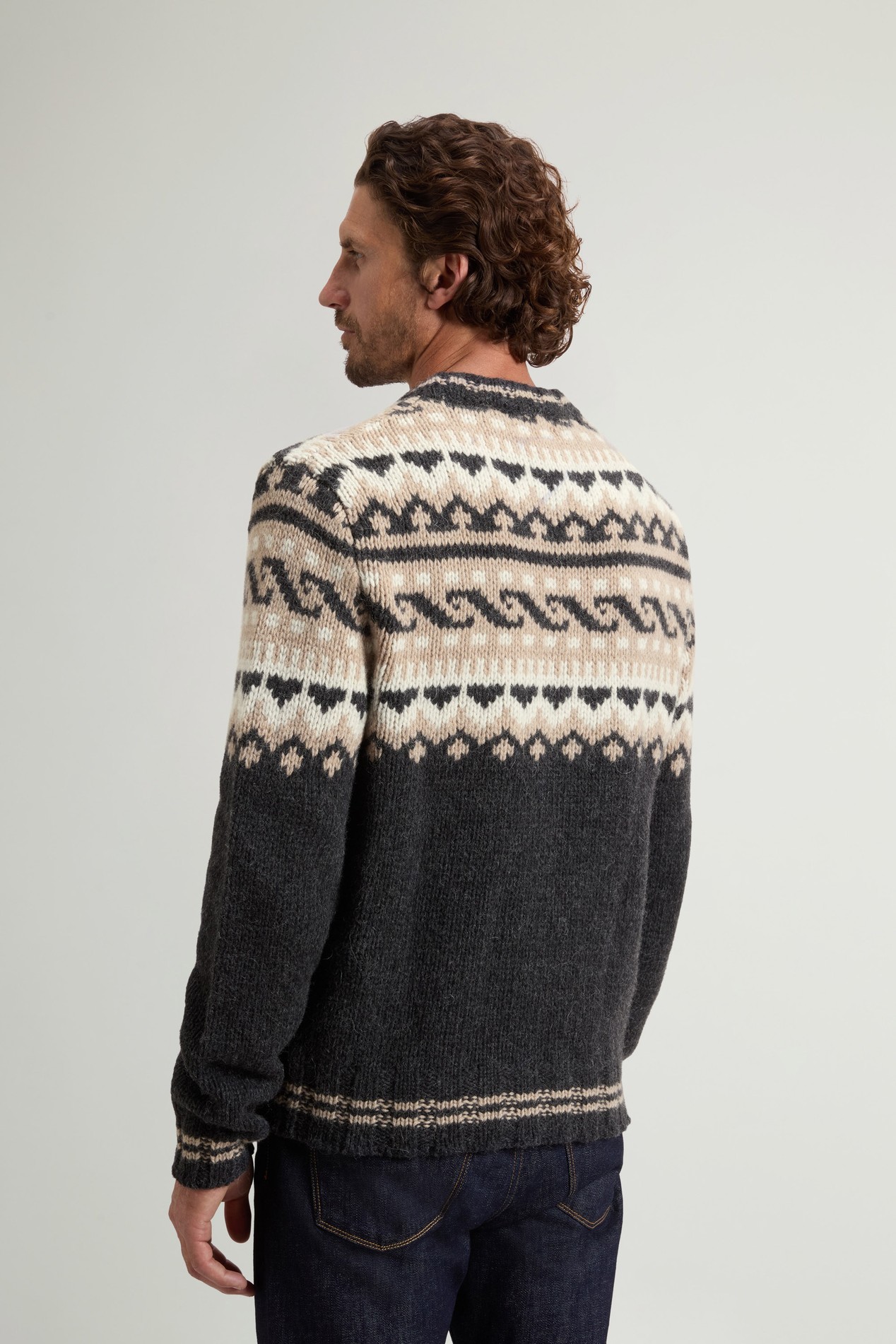 LAMBSWOOL MOHAIR CREWNECK GG4 Gray photo 3 | Woolrich
