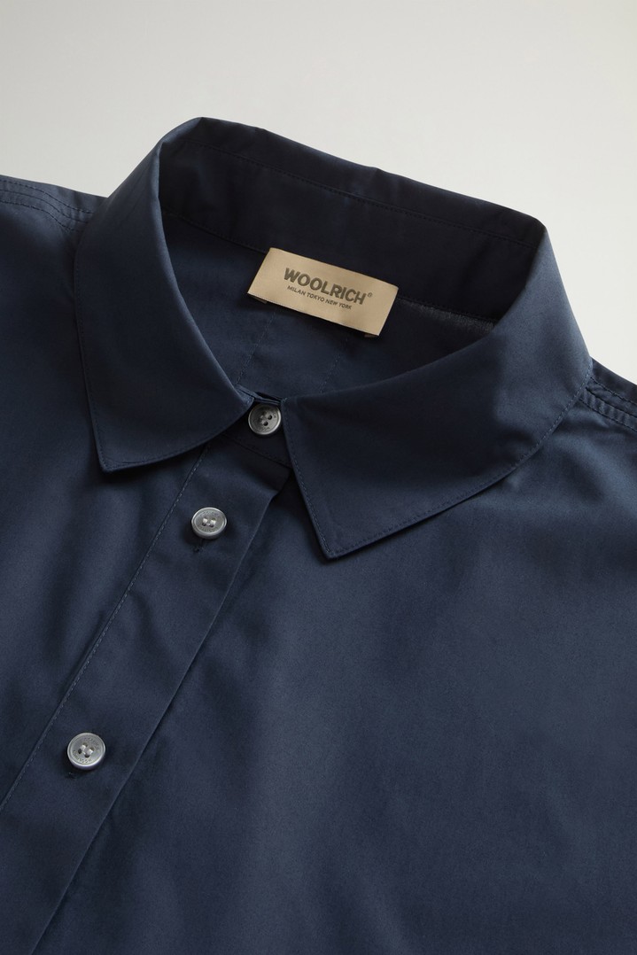 COTTON POPLIN BLOUSE Blue photo 6 | Woolrich