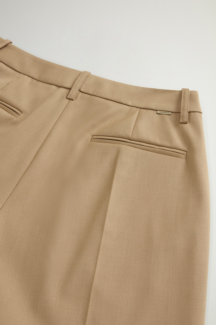 Wide-Leg Pants in Wool Blend Beige photo 5 | Woolrich