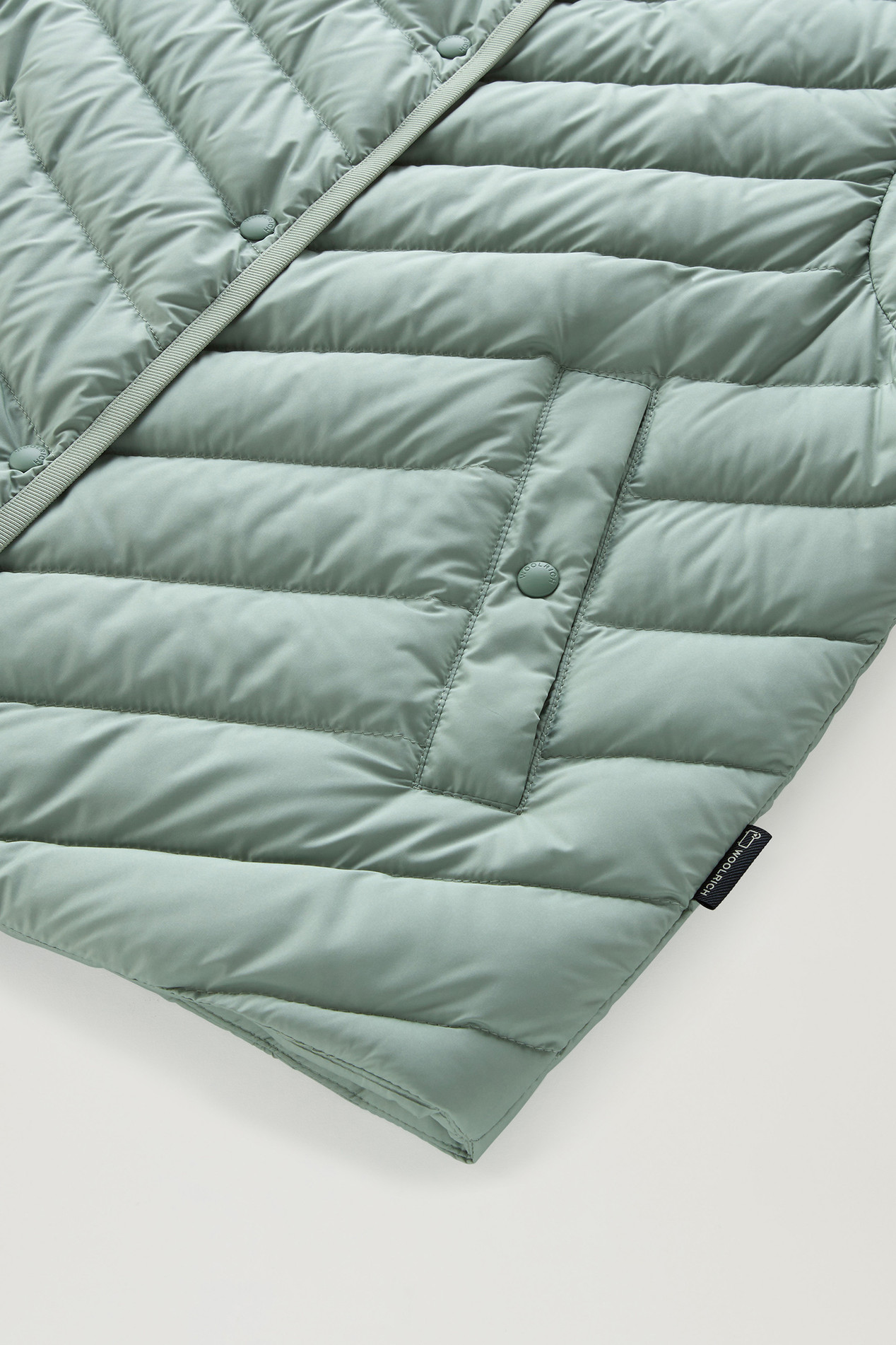 Microfiber Vest with Chevron Quilting Green photo 3 | Woolrich