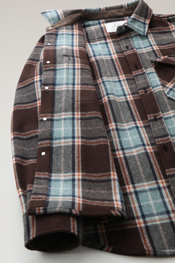 Alaskan Check Overshirt in Recycled Italian Wool Blend Multicolor photo 6 | Woolrich