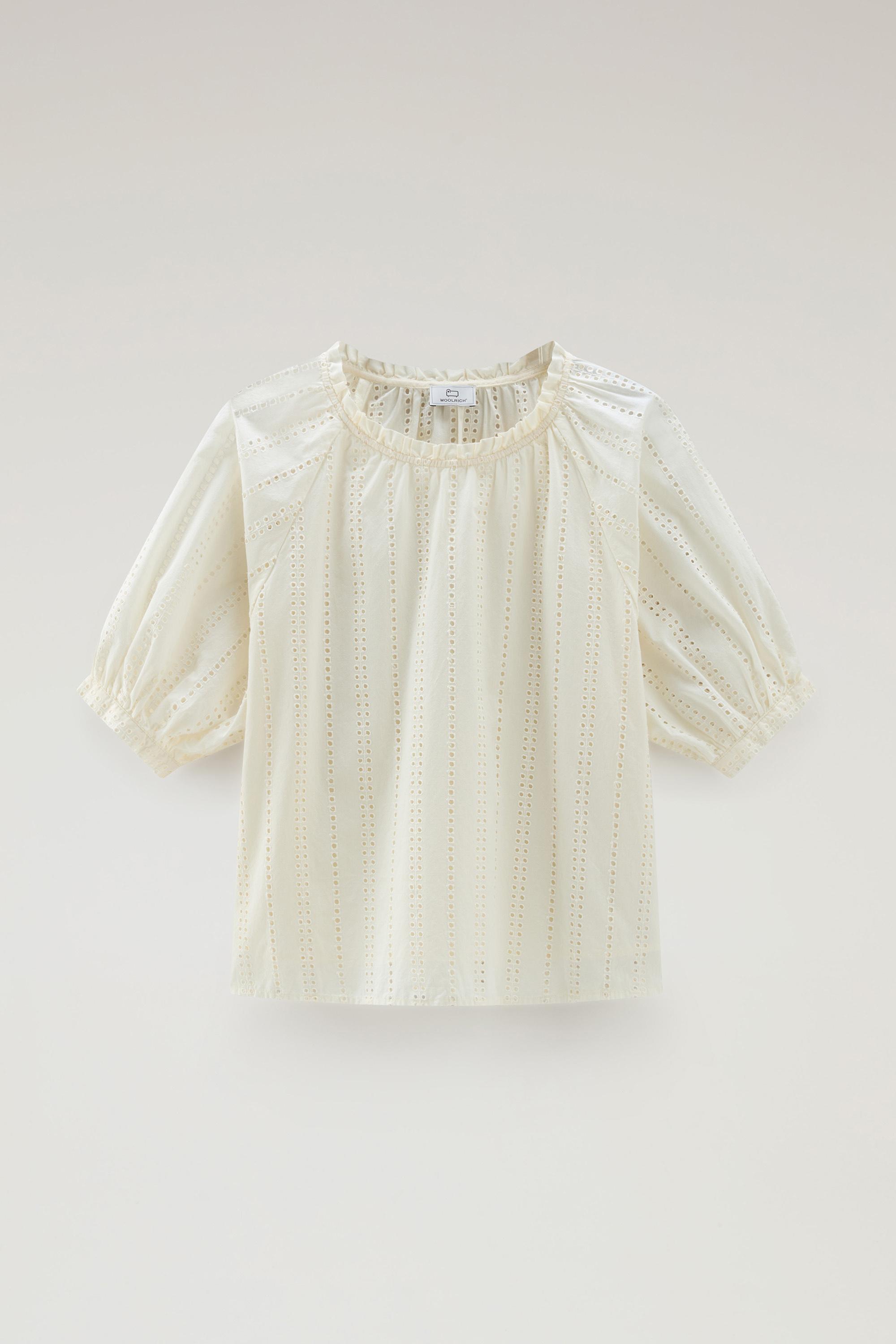 Embroidered Blouse in Pure Cotton White photo 1 | Woolrich