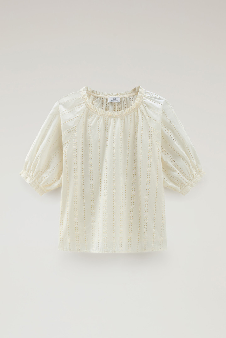 Embroidered Blouse in Pure Cotton White photo 1 | Woolrich
