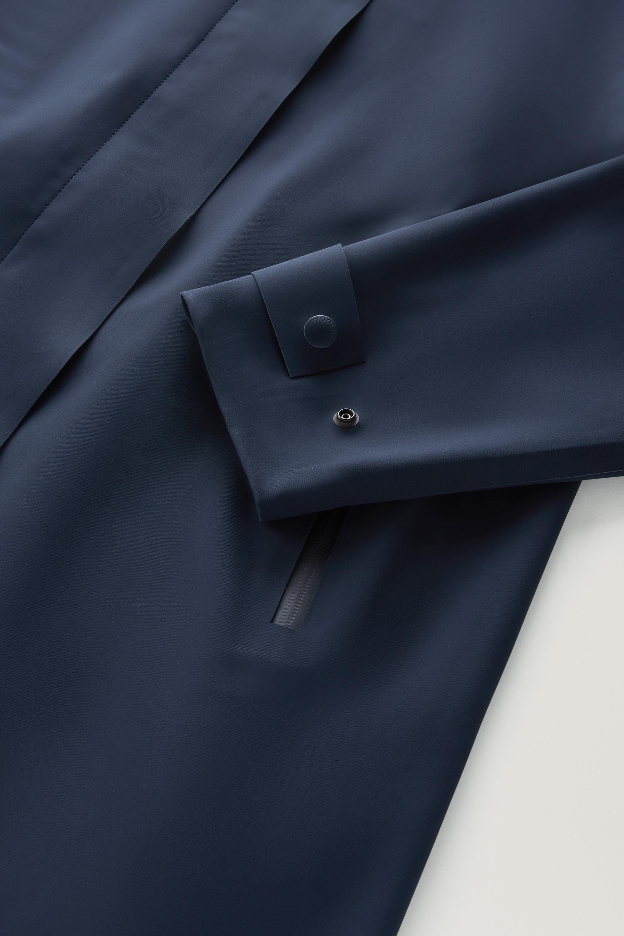 High Tech Nylon Trench Coat with Detachable Hood Blue photo 5 | Woolrich