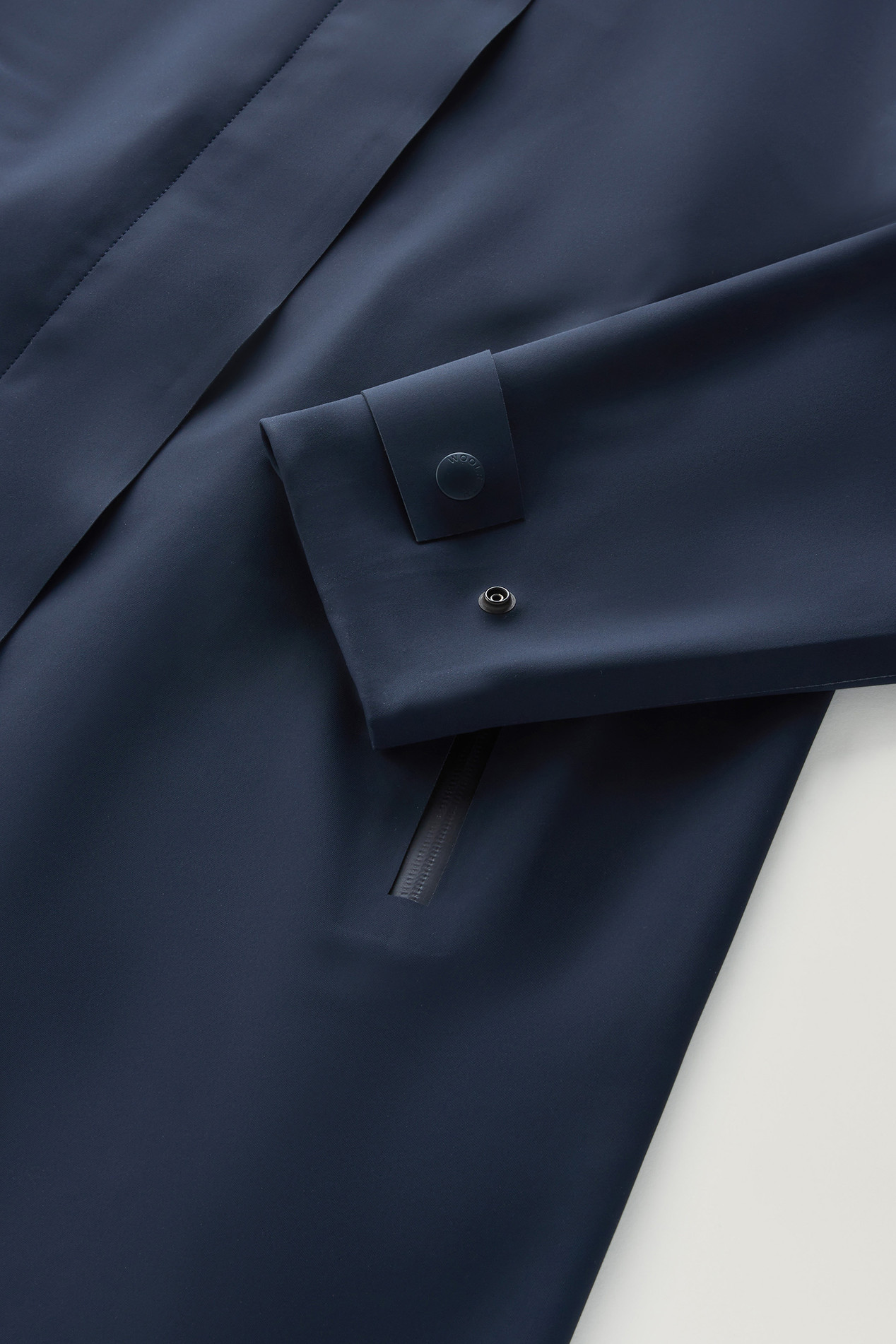 High Tech Nylon Trench Coat with Detachable Hood Blue photo 5 | Woolrich