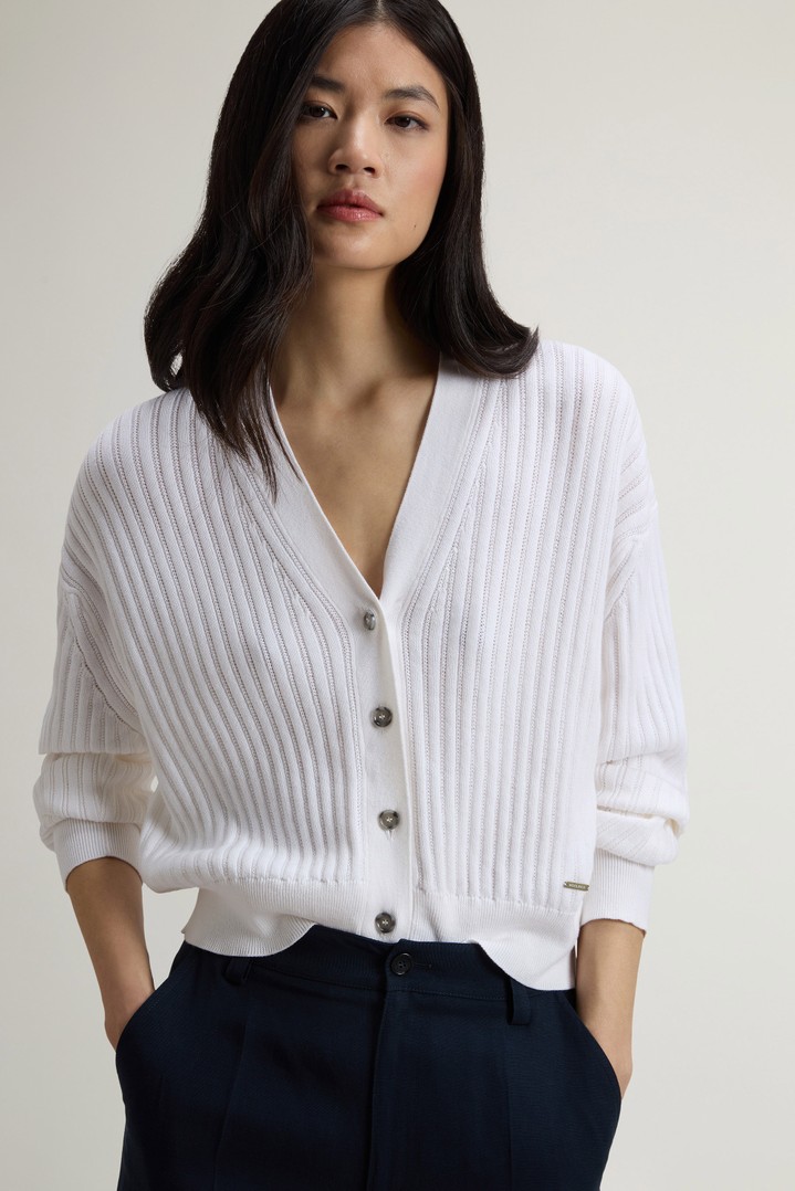 SOFT COTTON SWEATER White photo 4 | Woolrich