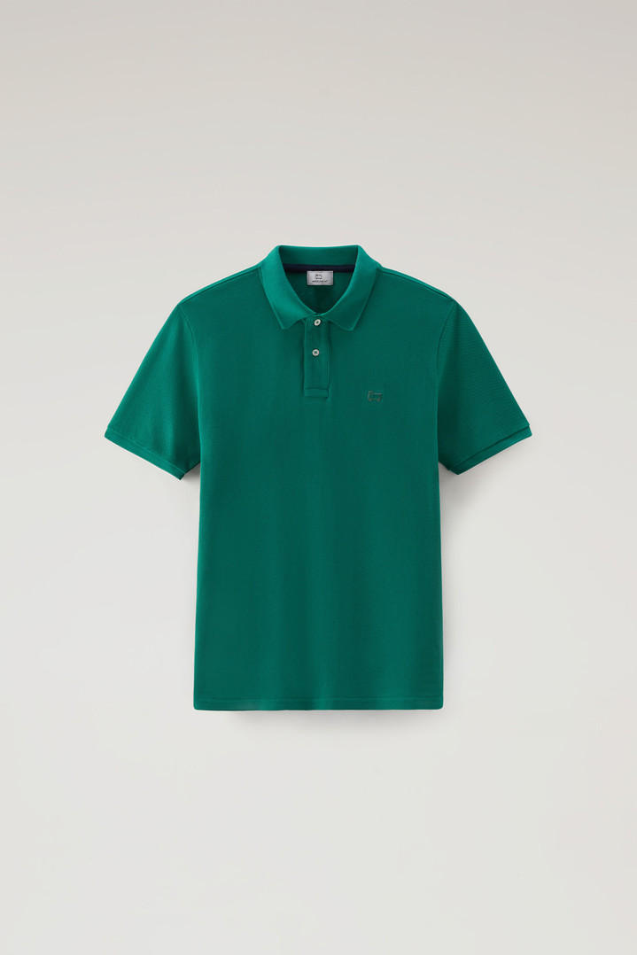 Polo Shirt in Pure Cotton Piquet Green photo 1 | Woolrich